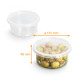 Round pots ø101mm translucent PP (without lid) 250 gr, box of 1000