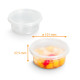 Round pots ø101mm translucent PP (without lid) 125 gr, box of 1000