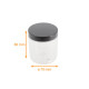 Pot rond en PET paquet de 95, 250ml ø70 x h.80mm + couvercle noir