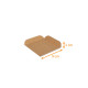 Quadratisch genutet aus braunem Kraftpapier 13x13 cm (innen 9x9 cm), Karton mit 250 Stück