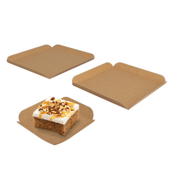 Quadratisch genutet aus braunem Kraftpapier