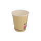Vaso de cartón kraft marrón, 18cl, caja de 1000