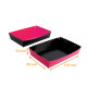Barquette petits-fours Noir/Fuchsia, 130x90x35mm, n°1, bords festonnés, paquet de 50
