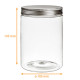 Pot rond en PET carton de 36, à vis, 1000ml ø105 x h.145mm + couvercle aluminium
