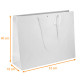 Sac Luxe à poignée cordelière carton de 50, Blanc 52+16x40cm 