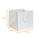 Sac Luxe à poignée cordelière carton de 50, Blanc 37+34x34cm