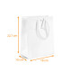 Sac Luxe à poignée cordelière carton de 200, Blanc 18x10x22,7cm 
