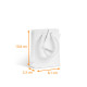 Sac Luxe à poignée cordelière carton de 200, Blanc 8,1x3,3x10,8cm 