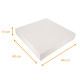 Boite gâteau carrée blanche 40x40x11 cm, paquet de 25 pièces, avec encoches