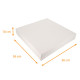Boite gâteau carrée blanche 36x36x11 cm, paquet de 25 pièces, avec encoches