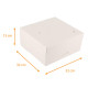 Boite gâteau carrée blanche 32x32x13cm, avec encoches, paquet de 50