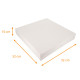 Square white cake tin 32x32x10cm, pack of 50 pieces, with notches