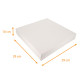 Boite gâteau carrée blanche 29x29x10 cm, paquet de 50 pièces, avec encoches