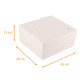 Square white cake tin 26x26x13cm, with notches, pack of 50