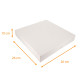 Kuchenbox quadratisch weiß 26x26x10 cm, Packung mit 50 Stück, mit Einkerbungen