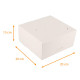 Tortiera bianca quadrata 20x20x13 cm, con tacche, confezione da 50