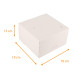 Boite gâteau carrée blanche 18x18x13 cm, avec encoches, paquet de 50