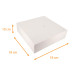 Boite gâteau carrée blanche 18x18x10cm, paquet de 50 pièces, avec encoches