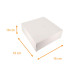 Boite gâteau carrée blanche 16x16x10 cm, paquet de 50 pièces, avec encoches