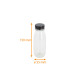 Bouteille plastique pour jus transparente avec bouchon noir, 250ml, carton de 270