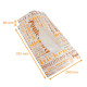 Sacchetto di pollo 200+80x355 mm kraft bianco, 'PatchWord', con finestra, scatola da 400
