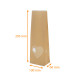 Sachet SOS en polypropylène PP imitation kraft, découpe Coeur, 100+30/30x295mm, paquet de 50