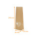 Sachet SOS en polypropylène PP imitation kraft, découpe Coeur, 80+25/25x240mm, paquet de 50