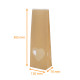Sachet SOS en polypropylène PP imitation kraft, découpe Coeur, 120+35/35x365mm, paquet de 50