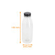 Plastikflasche für Saft transparent mit schwarzem Deckel, 500ml, Karton mit 145 Stück