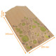 Bolsa de frutas y verduras pasta pura kraft marrón (40g/m2), 200+70x340mm (3kg), caja de 500