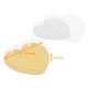 Boite transparente coeur carton de 100, ø135x(h)22mm - carton blanc/or