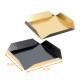 Gefaltetes Quadrat Gold / Schwarz, 8x8cm, Karton mit 200 Stück