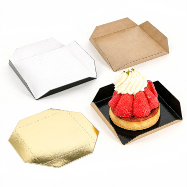 Cuadrado plegado Oro / Negro