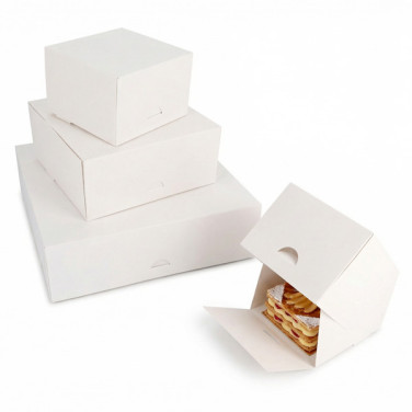 Cajas blancas cuadradas