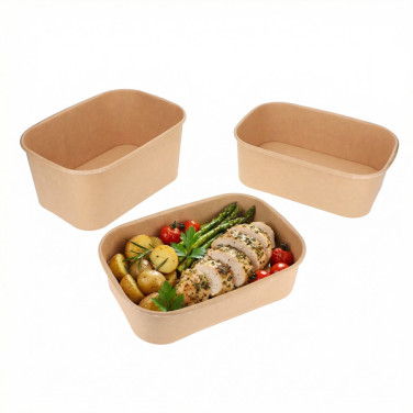 Bandeja rectangular de cartón