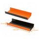 Kartonhalter für eclair ORANGE/SCHWARZ, gerillt 130x45mm (+2x15mm), Packung mit 250