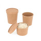 Pot à glace et soupe en kraft brun 96cl, carton de 500
