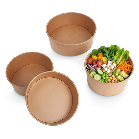 Barattolo per insalata kraft marrone