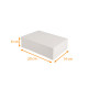 Boite rectangulaire blanche 20x14x6 cm, carton de 50