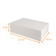 Scatola rettangolare bianca 27x18x8cm, confezione da 50