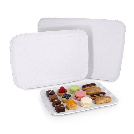 Plateau traiteur en carton blanc