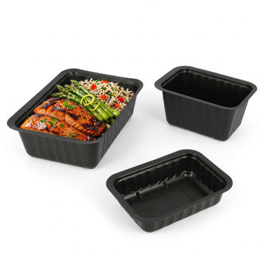 Schwarze versiegelbare Schale