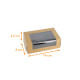 Boite patissière en kraft brun avec fenêtre paquet de 50, 14x8x4,5cm