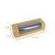 Boite patissière en kraft brun avec fenêtre paquet de 50, 19,5x6x5cm