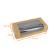 Boite patissière en kraft brun avec fenêtre paquet de 50, 20x9x4,5cm