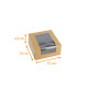 Boite patissière en kraft brun avec fenêtre paquet de 50, 10x10x4,5cm