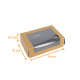 Boite patissière en kraft brun avec fenêtre paquet de 50, 16x10x4,5cm