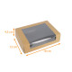 Boite patissière en kraft brun avec fenêtre paquet de 50, 18x12x4,5cm