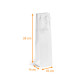 Bottle bag box of 200, pour 1 bouteille 10x9x38cm blanc (poignées cordelières + carte message)