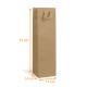 Bottle bag box of 100, pour 1 bouteille Jeroboam 15x14x53cm kraft brun
